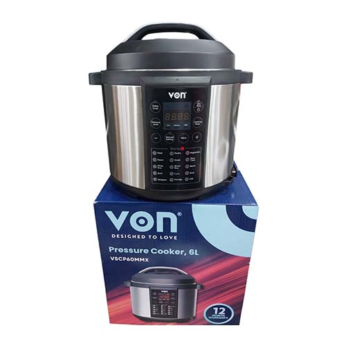 Von Electric Pressure Cooker 6L VSCP60MMX 1000W