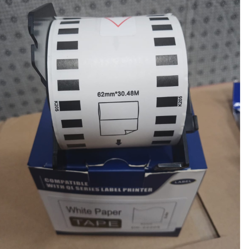 Compatible Brother DK-22205 Continuous Length Paper Tape – 62mm × 30.48m