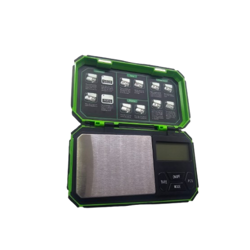 Digital Pocket Scale (1000g Max / 0.1g Accuracy) – Green & Black