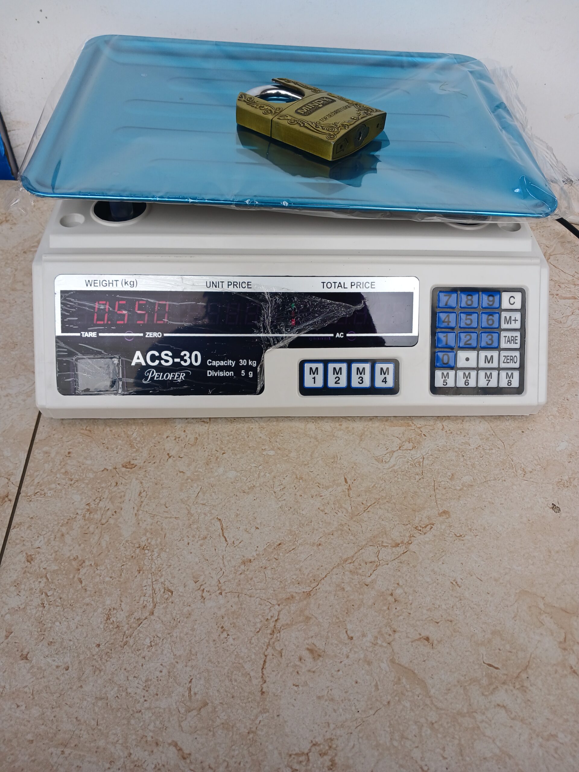 30KG Digital Price Computing Scale ACS-30 Electronic Weighing Scale with Stainless Steel Platform