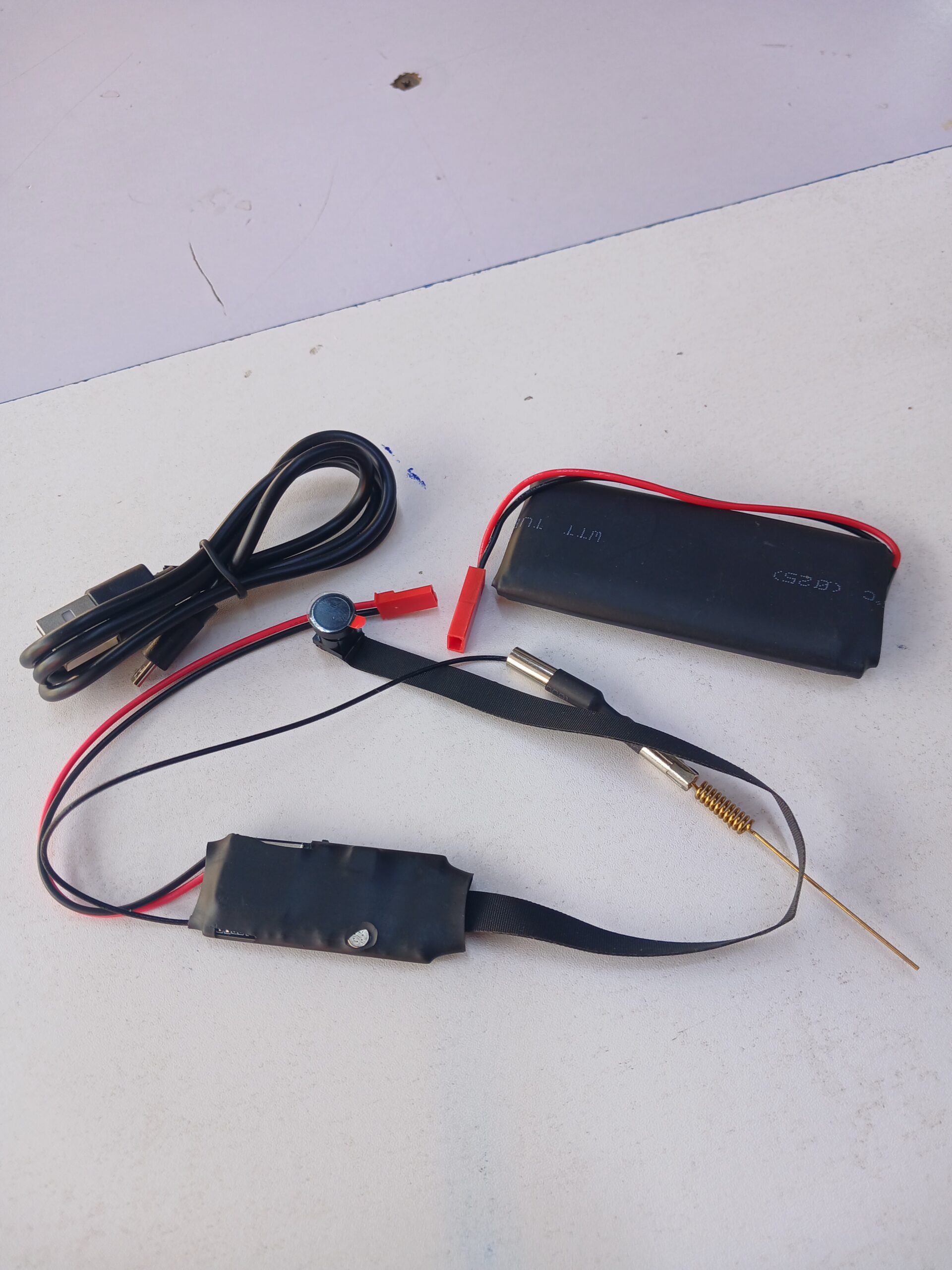 Wireless Pinhole Mini Camera with Rechargeable Battery and USB Charging Cable