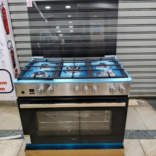 Haier 60×90 5 Gas Standing Cooker with Electric Oven HCR6050EES