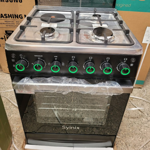 Syinix 60×60 3G + 1E Standing Cooker with Electric Oven