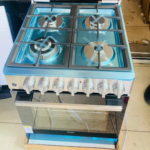 Haier 60×60 4 Gas Cooker with Wok Burner and Electric Oven HCR2040EES