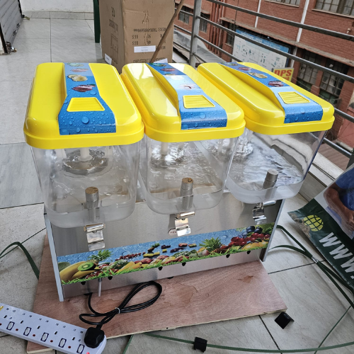 Commercial 3-Tank Cold Juice & Beverage Dispenser Machine